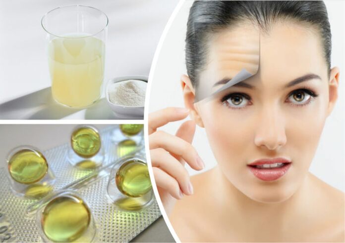 suero con vitaminas para el rejuvenecimiento de la piel del rostro